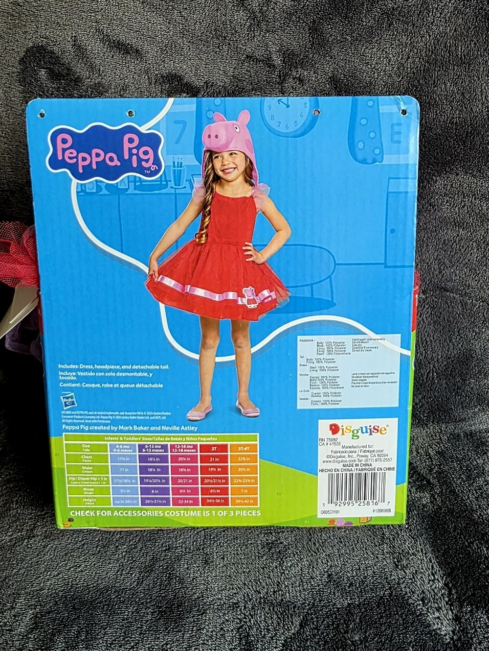 New Toddler girl 2t Classic Peppa Pig Peppa Tutu Halloween Costume Cosplay dress